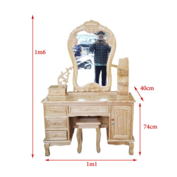 Bàn trang điểm gỗ gõ đỏ MS 3247 Mẫu Bàn Trang Điểm Gỗ Gõ Đỏ Tự Nhiên