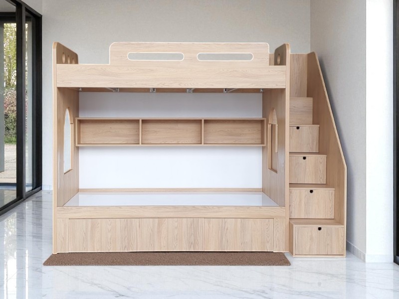 Mẫu Giường Tầng Gỗ Đẹp Sang Trọng Và Hiện Đại 6 Mẫu giường tầng gỗ đẹp