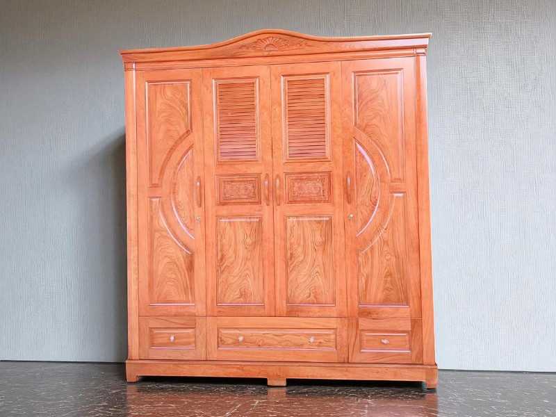 Mẫu tủ quần áo 4 buồng đẹp hiện đại cho gia đình 6 Mẫu tủ quần áo 4 buồng