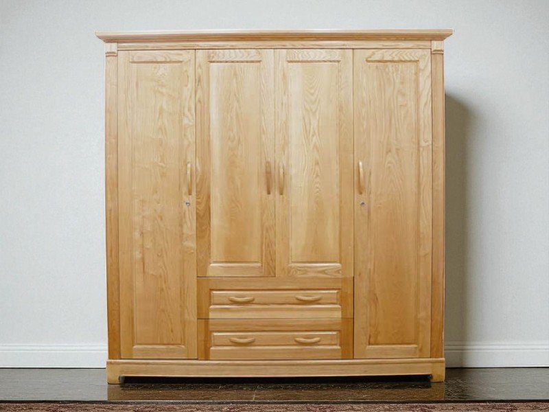 Mẫu tủ quần áo đẹp bằng gỗ tinh tế, sang trọng 4 Mẫu tủ quần áo đẹp bằng gỗ
