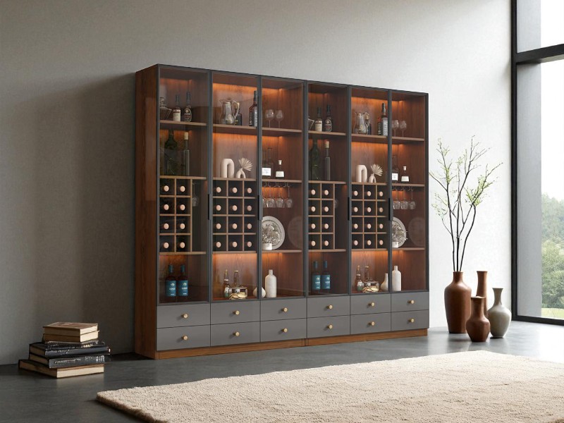 Tủ Rượu Góc Phòng Khách Tiện Nghi Và Sang Trọng 2 Tủ rượu góc phòng khách