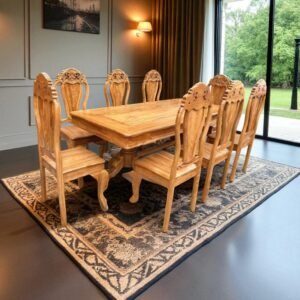 Bộ bàn ăn gỗ gõ đỏ 8 ghế