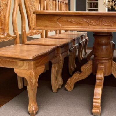 Bộ bàn ăn gỗ gõ đỏ 8 ghế MS 3246 Bộ bàn ăn gỗ gõ đỏ 8 ghế