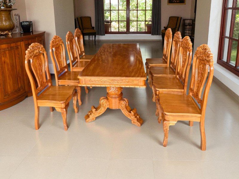 Bàn ăn tân cổ điển 6 ghế đẹp – Thiết kế sang trọng cho phòng ăn hiện đại 18 Bàn ăn tân cổ điển