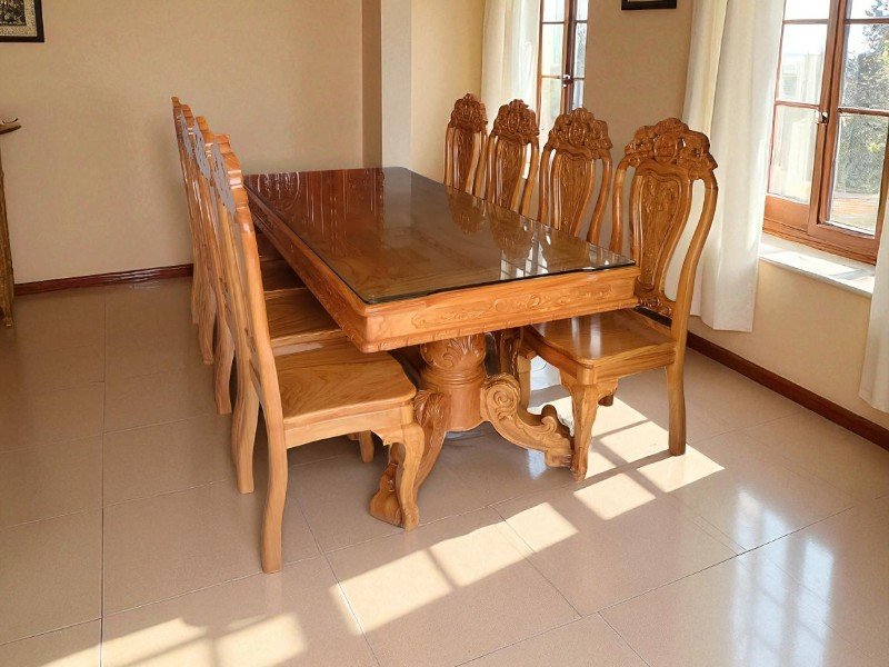 Bàn ăn tân cổ điển 6 ghế đẹp – Thiết kế sang trọng cho phòng ăn hiện đại 24 Bàn ăn tân cổ điển