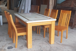 Bàn ăn tân cổ điển 6 ghế đẹp