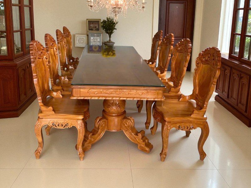 Bàn Ghế Ăn Gỗ Óc Chó – Đẳng Cấp Không Gian Sống 4 Bàn ghế ăn gỗ óc chó