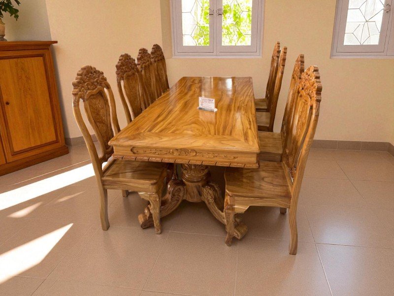 Bàn Ghế Ăn Gỗ Óc Chó – Đẳng Cấp Không Gian Sống 3 Bàn ghế ăn gỗ óc chó