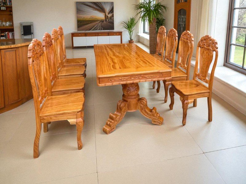 Bàn Ghế Ăn Gỗ Óc Chó – Đẳng Cấp Không Gian Sống 2 Bàn ghế ăn gỗ óc chó