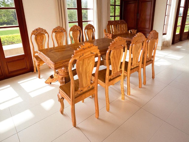 Bàn Ghế Gỗ Bàn Ăn – Sang Trọng Cho Không Gian Bếp 2 Bàn ghế gỗ bàn ăn