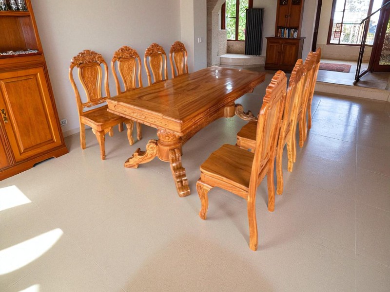 Bàn Ghế Gỗ Bàn Ăn – Sang Trọng Cho Không Gian Bếp 3 Bàn ghế gỗ bàn ăn