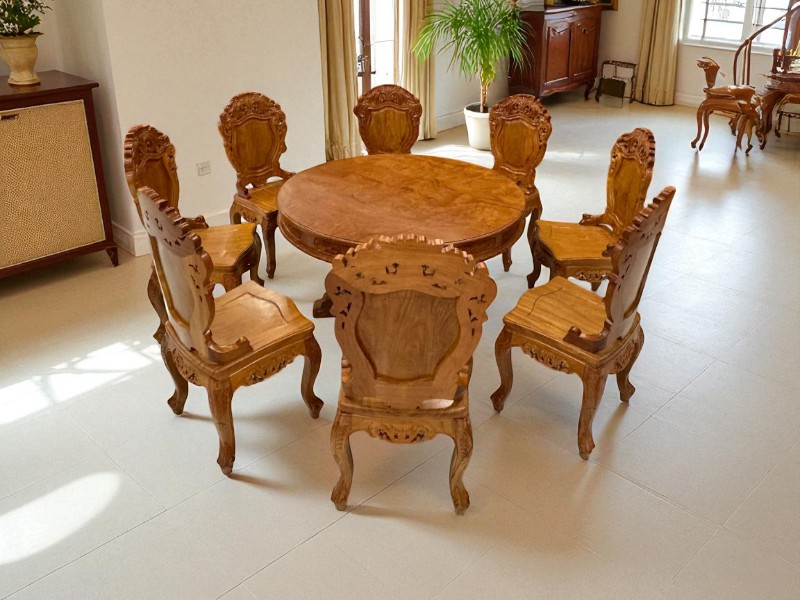 Bộ bàn ăn 6 ghế giá rẻ đẹp bền cho gia đình Việt 7 Bộ bàn ăn 6 ghế giá rẻ