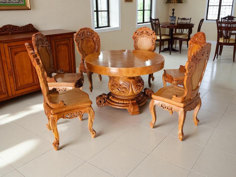 Bộ bàn ăn 6 ghế giá rẻ đẹp bền cho gia đình Việt 5 Bộ bàn ăn 6 ghế giá rẻ