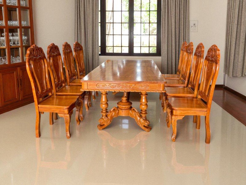 Bộ bàn ghế ăn cơm gia đình tiện nghi và ấm cúng 5 Bộ bàn ghế ăn cơm gia đình