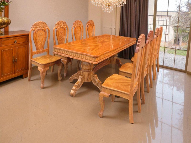 Bộ bàn ghế ăn cơm gia đình tiện nghi và ấm cúng 4 Bộ bàn ghế ăn cơm gia đình