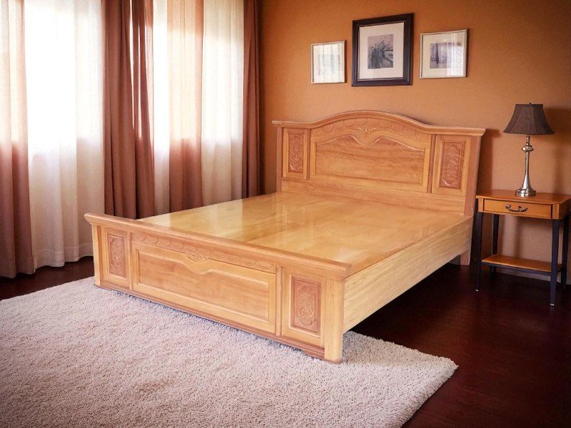 Giá giường gỗ công nghiệp 1m8 bền đẹp cho phòng ngủ 6 Giá giường gỗ công nghiệp 1m8