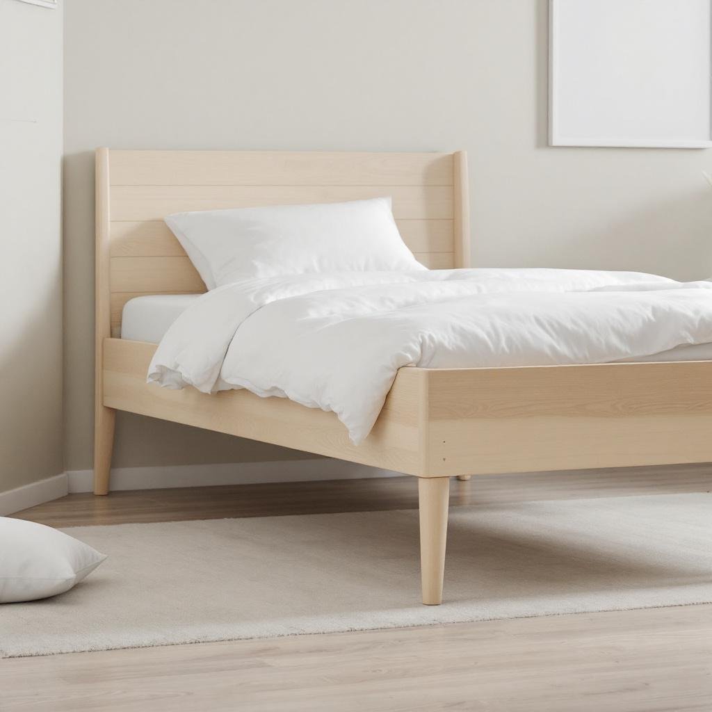 Giường Gỗ Đơn Giản Giá Rẻ - Đẹp Bền 2025 17 Giường Gỗ Chân Cao