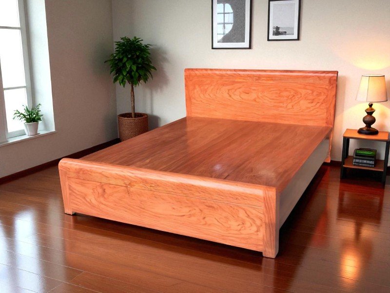 Giường gỗ đơn giản giá rẻ đẹp và bền cho mọi nhà 7 Giường gỗ đơn giản giá rẻ