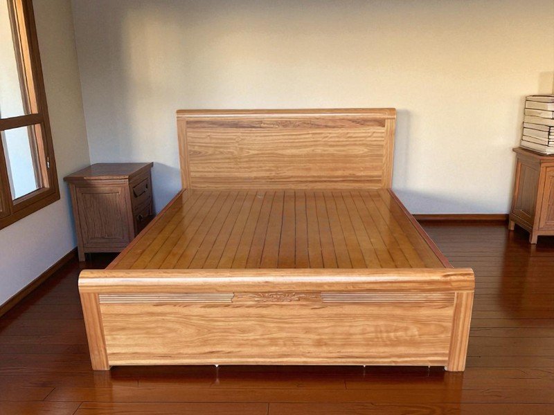 Giường gỗ đơn giản giá rẻ đẹp và bền cho mọi nhà 4 Giường gỗ đơn giản giá rẻ