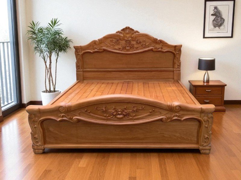 Giường gỗ sồi nga 2mx2m2: Ưu đãi mùa – chất lượng cao 24 Giường gỗ sồi nga 2mx2m2