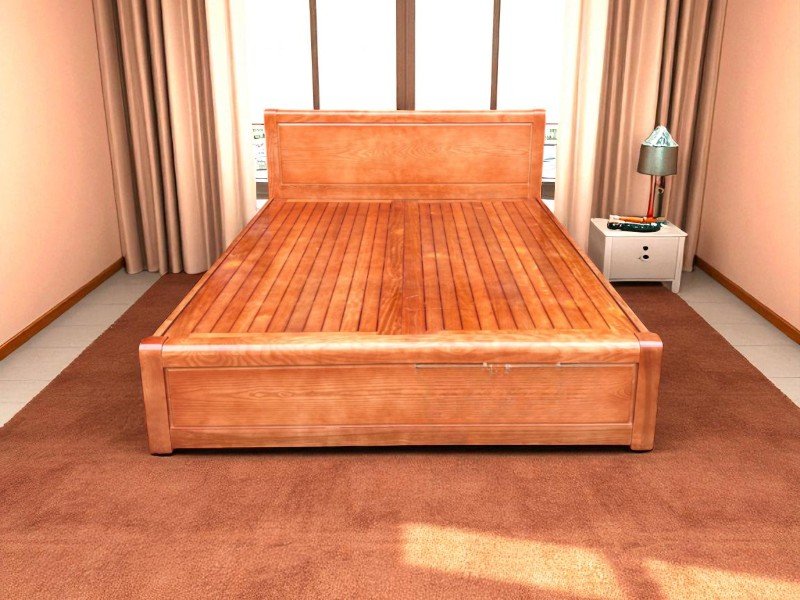 Giường gỗ xoan đào 1m6x2m bền đẹp cho mọi gia đình 2 Giường gỗ xoan đào 1m6x2m