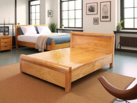 Giường gỗ xoan đào 1m6x2m