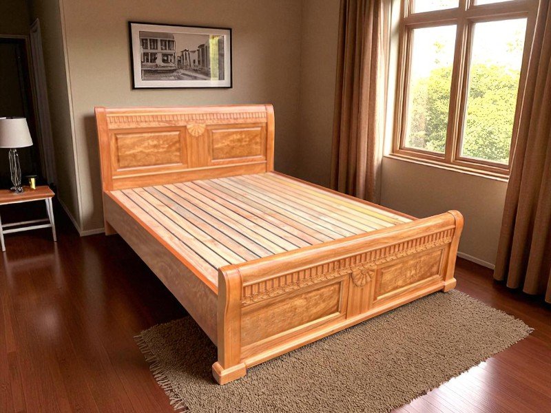 Giường gỗ xoan đào 1m6x2m bền đẹp cho mọi gia đình 3 Giường gỗ xoan đào 1m6x2m