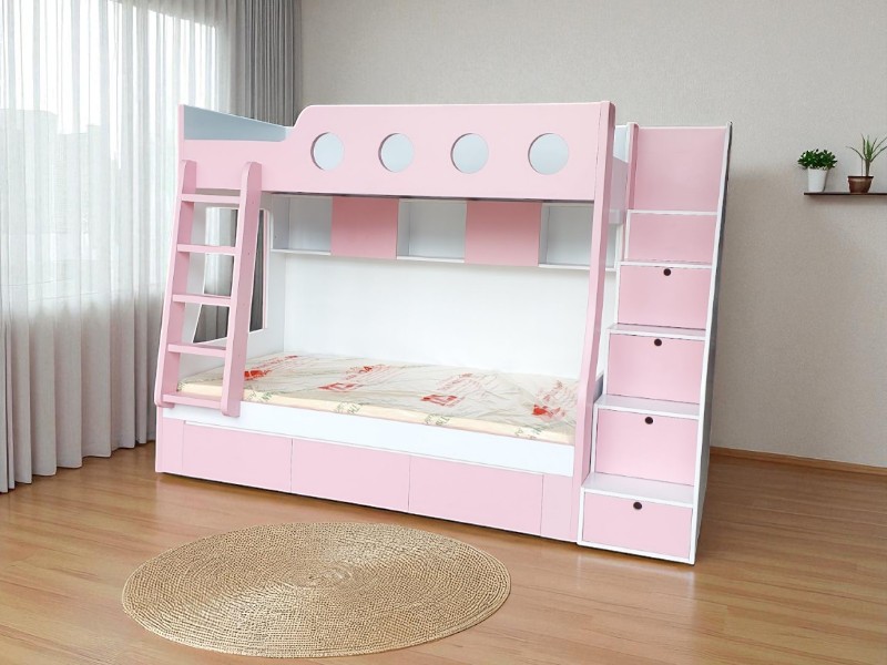 Giường Tầng Cho Bé Gái Có Cầu Trượt – Vừa Ngủ Vừa Chơi 6 Giường tầng cho bé gái có cầu trượt
