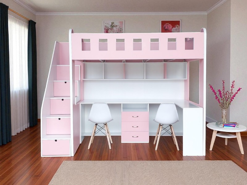 Giường Tầng Cho Bé Gái Có Cầu Trượt – Vừa Ngủ Vừa Chơi 5 Giường tầng cho bé gái có cầu trượt