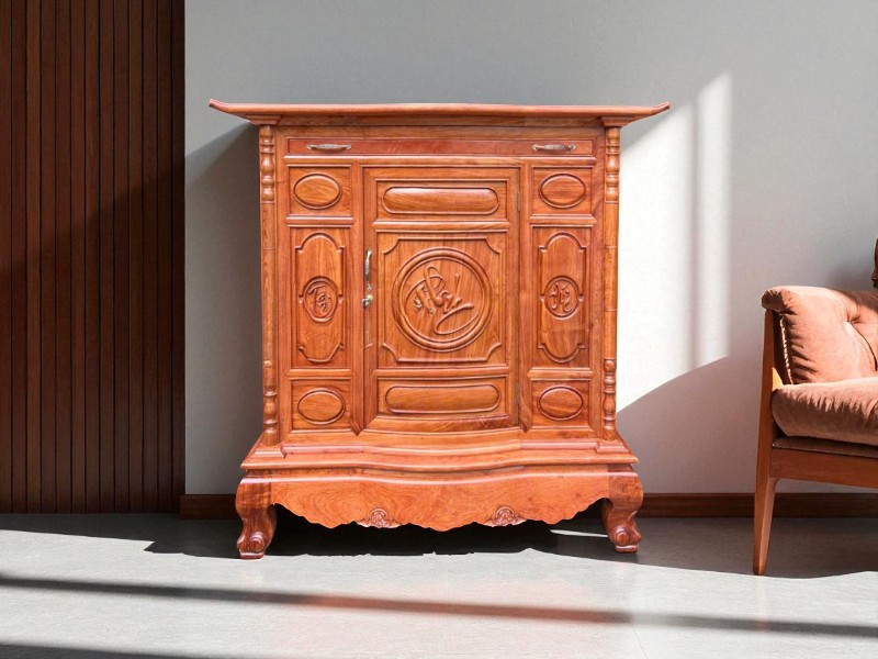 Mẫu bàn thờ gỗ đơn giản đẹp hiện đại cho mọi gia đình 5 Mẫu bàn thờ gỗ đơn giản