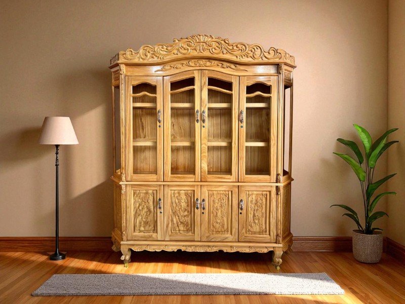 Mẫu tủ rượu gỗ tự nhiên và hiện đại cho phòng khách 5 Mẫu tủ rượu gỗ