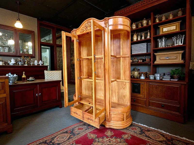 Tủ rượu quầy bar gỗ