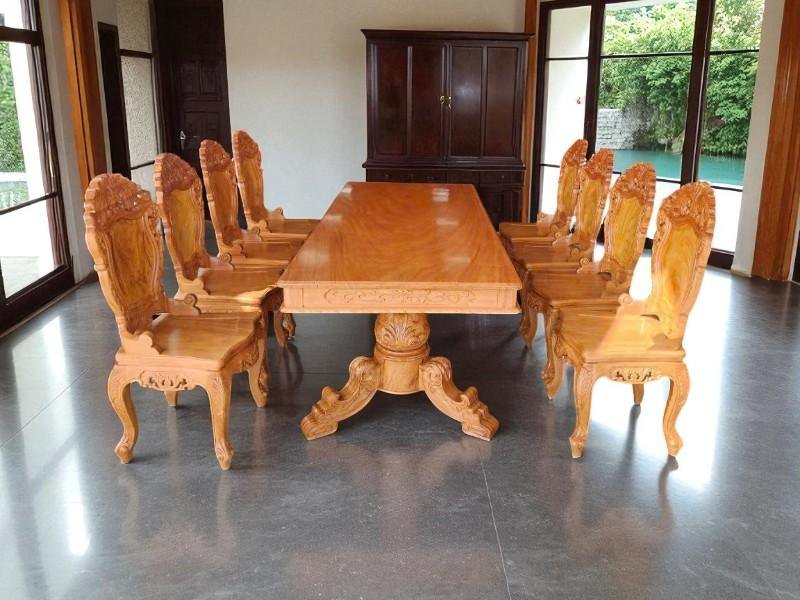 Bàn ăn gỗ sồi 6 ghế giá rẻ TPHCM bền đẹp cho gia đình 2 Bàn ăn gỗ sồi 6 ghế