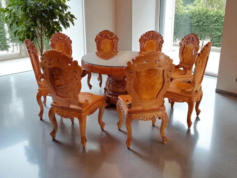 Bàn ăn gỗ sồi 6 ghế giá rẻ TPHCM bền đẹp cho gia đình 5 Bàn ăn gỗ sồi 6 ghế