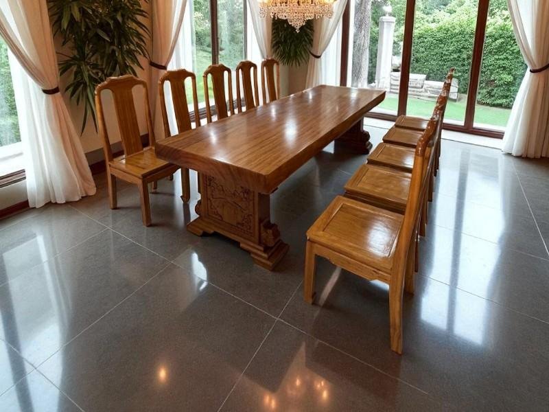 Bàn ăn gỗ sồi 6 ghế giá rẻ TPHCM bền đẹp cho gia đình 3 Bàn ăn gỗ sồi 6 ghế