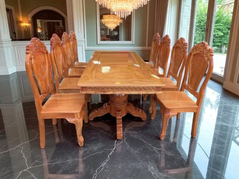 Bàn gỗ ăn cơm sang trọng cho không gian gia đình 4 Bàn gỗ ăn cơm