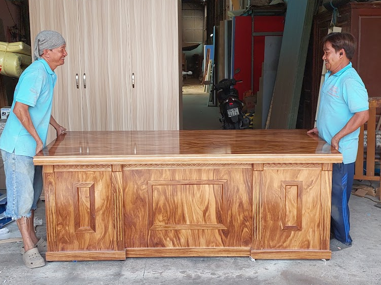 Bàn làm việc gỗ tự nhiên vân hương xám MS 3255 19 Bàn làm việc gỗ tự nhiên vân hương xám