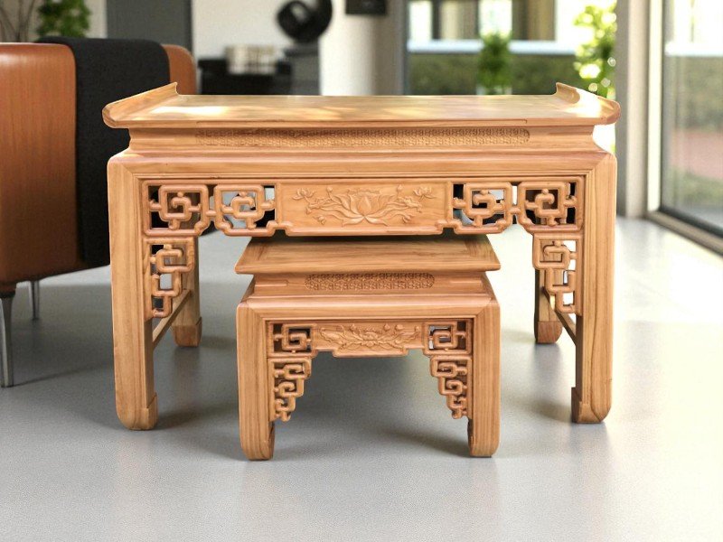 Bàn thờ gỗ đẹp sang trọng cho mọi gia đình Việt 5 Bàn thờ gỗ đẹp