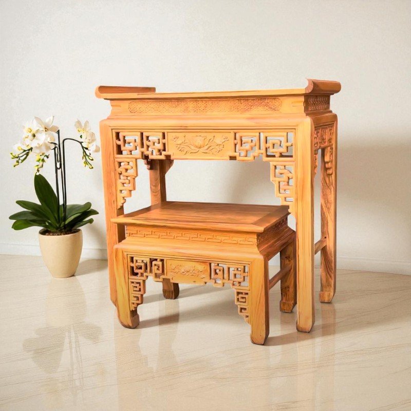 Bàn thờ nhà chung cư nhỏ gọn tinh tế cho căn hộ 5 Bàn thờ nhà chung cư nhỏ