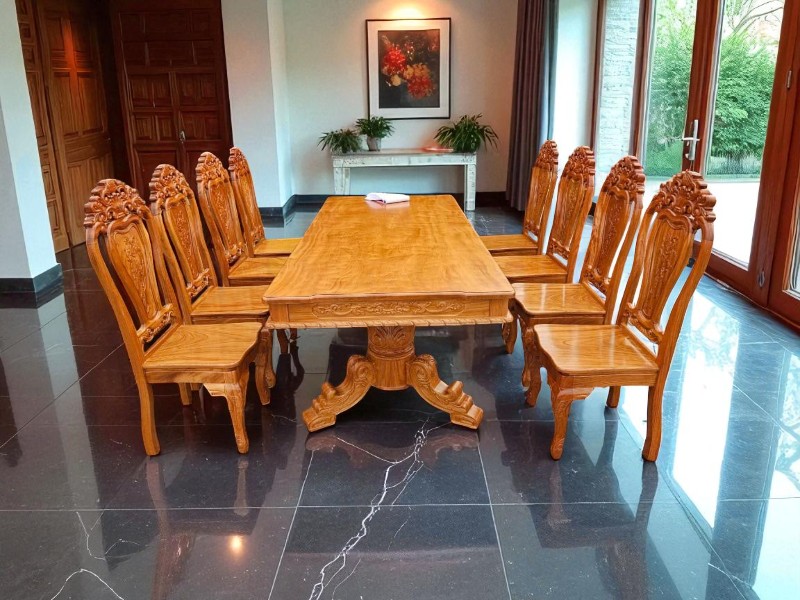 5 cách nhận biết bàn ăn gỗ hợp mệnh Thổ 2 Cách nhận biết bàn ăn gỗ hợp mệnh Thổ