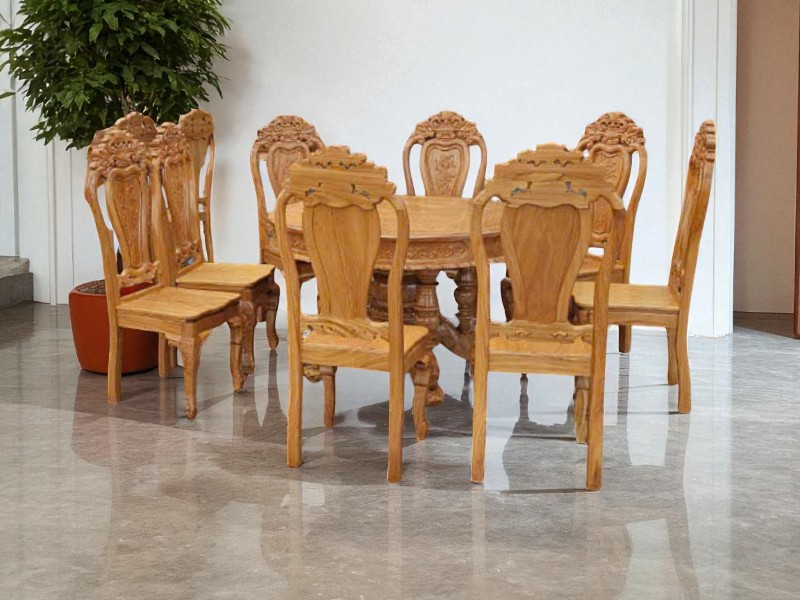 7 điều kiêng kỵ khi kê bàn ăn gỗ gần cửa 4 Điều kiêng kỵ khi kê bàn ăn gỗ gần cửa