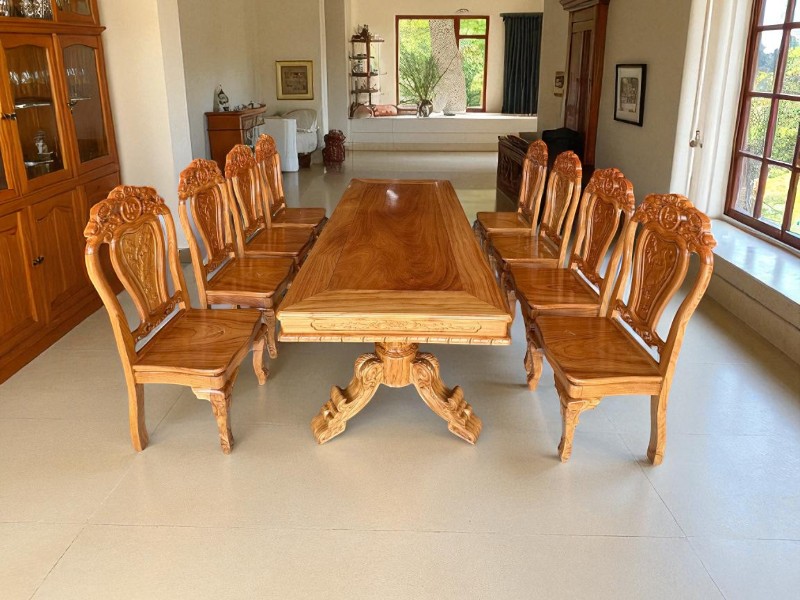 Ghế bàn ăn gỗ đẹp bền chắc cho không gian bếp 6 Ghế bàn ăn gỗ