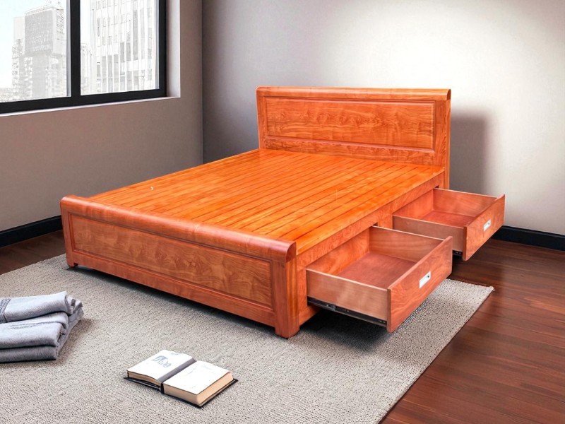 Giá giường gỗ sồi 1m6 mới nhất trên thị trường 4 Giá giường gỗ sồi 1m6