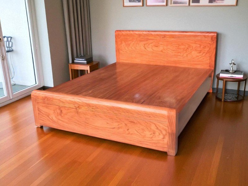 Giá giường gỗ xoan đào 2mx2m chất lượng bền đẹp 2 Giá giường gỗ xoan đào 2mx2