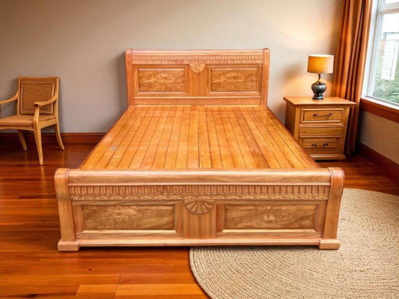 Giá giường gỗ xoan đào 2mx2m chất lượng bền đẹp 6 Giá giường gỗ xoan đào 2mx2