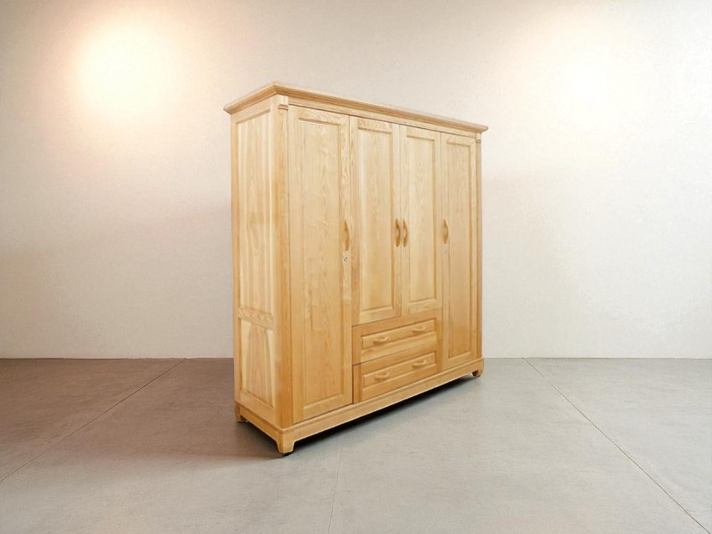 Giá tủ quần áo gỗ công nghiệp 4 cánh đẹp và bền 2 Giá tủ quần áo gỗ công nghiệp 4 cánh