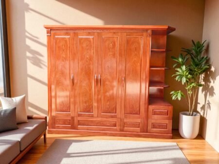 Giá tủ quần áo gỗ công nghiệp 4 cánh