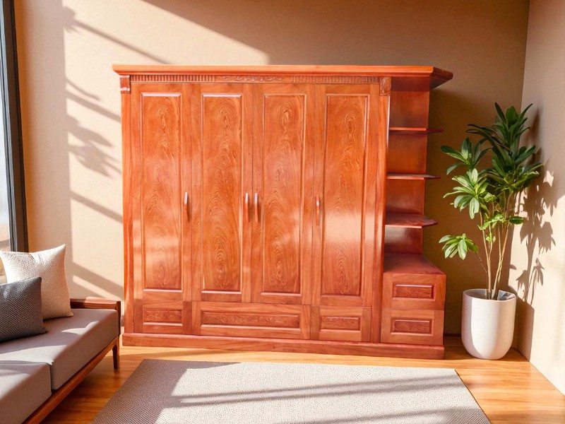 Giá tủ quần áo gỗ công nghiệp 4 cánh đẹp và bền 7 Giá tủ quần áo gỗ công nghiệp 4 cánh