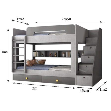 Giường 2 tầng đẹp MS 3254 9 Giường 2 tầng đẹp