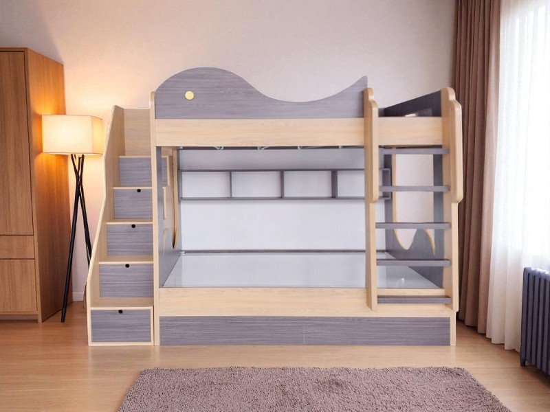 Giường gỗ 2 tầng người lớn chắc chắn bền đẹp 7 Giường gỗ 2 tầng người lớn
